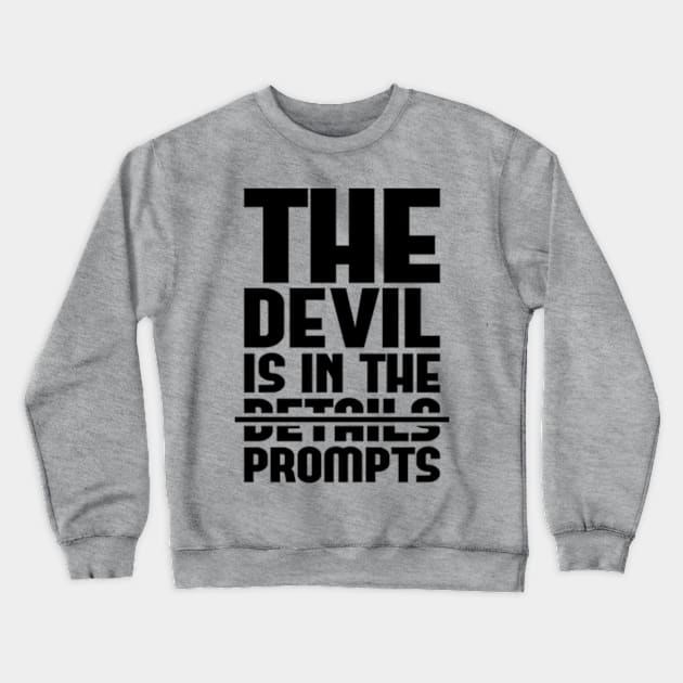 The Devil Is In The Prompts Crewneck Sweatshirt by Worldengine